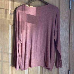 Ribbed Long Sleeve Top in Mauve